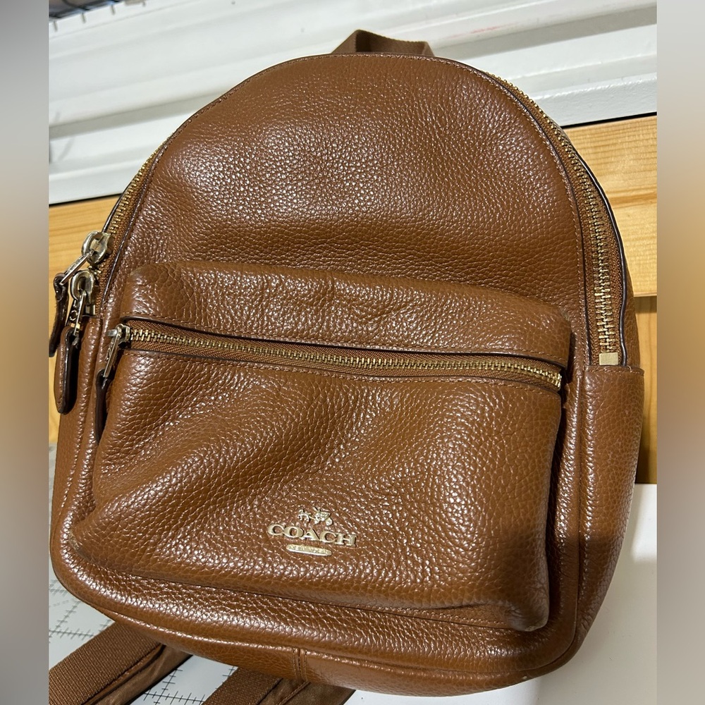 Leather Coach Small Backpack - image 1